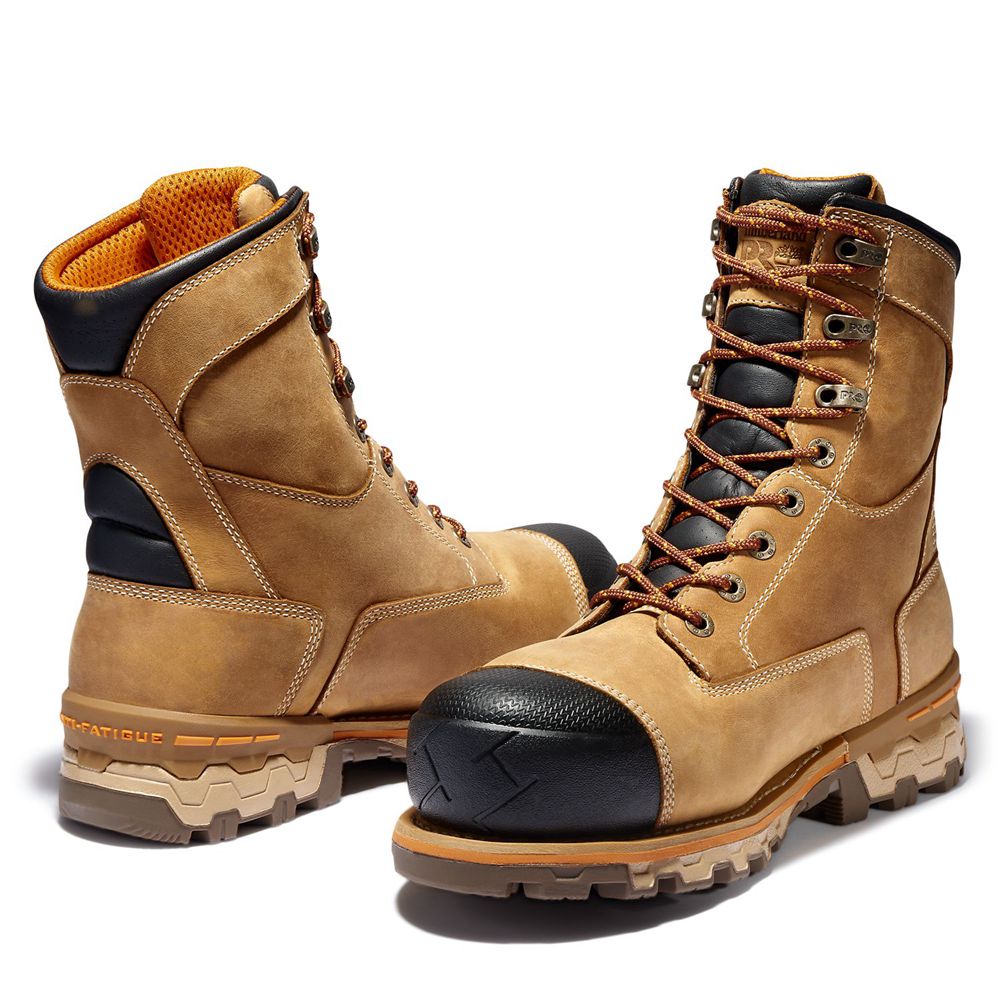 Bocanci De Muncă Timberland Barbati Maro/Negrii - Pro® Boondock 8\" Comp Toe - Romania - NVSFKG975